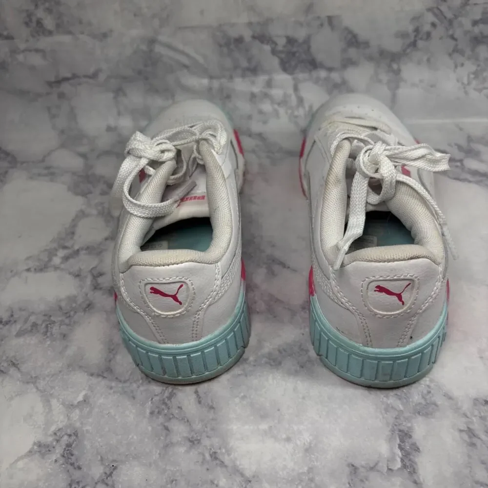 PUMA Big Kid's CARINA 2.0 FADE JR Cotton Candy Pink School Low Top Shoes Sz 4